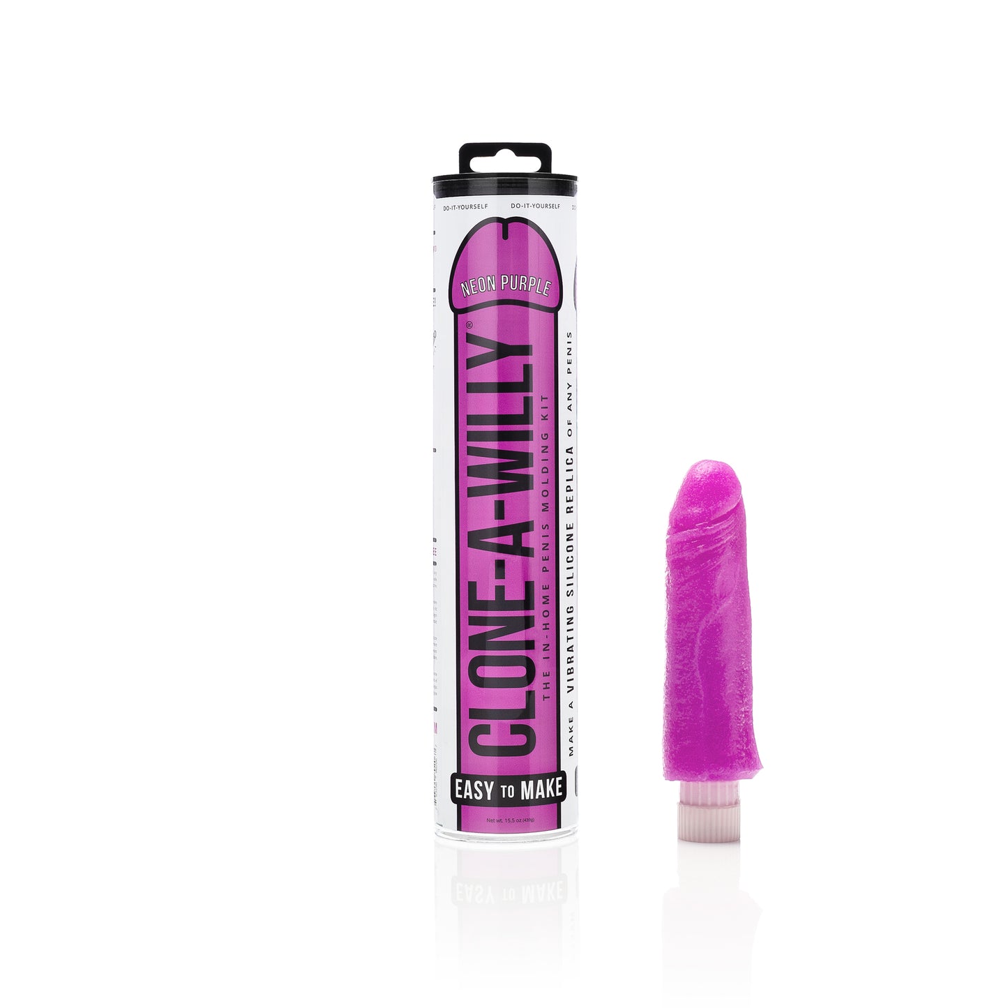 Clone-A-Willy Neon Purple DIY kit with included materials
