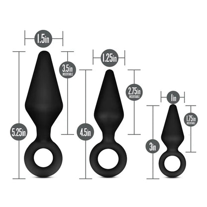 Anal Adventure Silicone Loop Plug Kit - 3pc Training Set