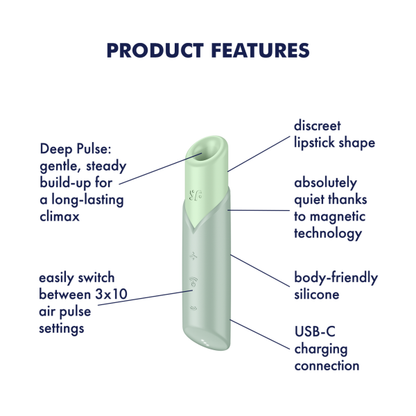 Satisfyer Naughty Kiss quiet clitoral stimulator with 30 intensities