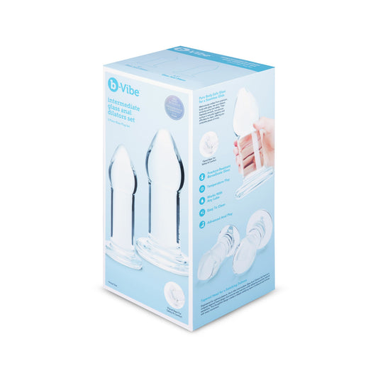 b-Vibe Intermediate Glass Anal Dilators Set