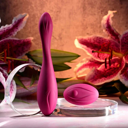 Evolved Cherry Pose Remote-Controlled Dual-Motor Vibrator