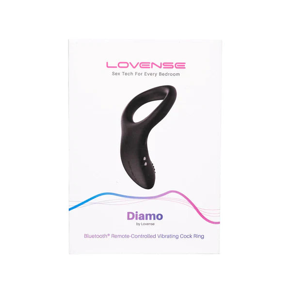 Lovense Diamo app-controlled vibrating cock ring made from body-safe silicone