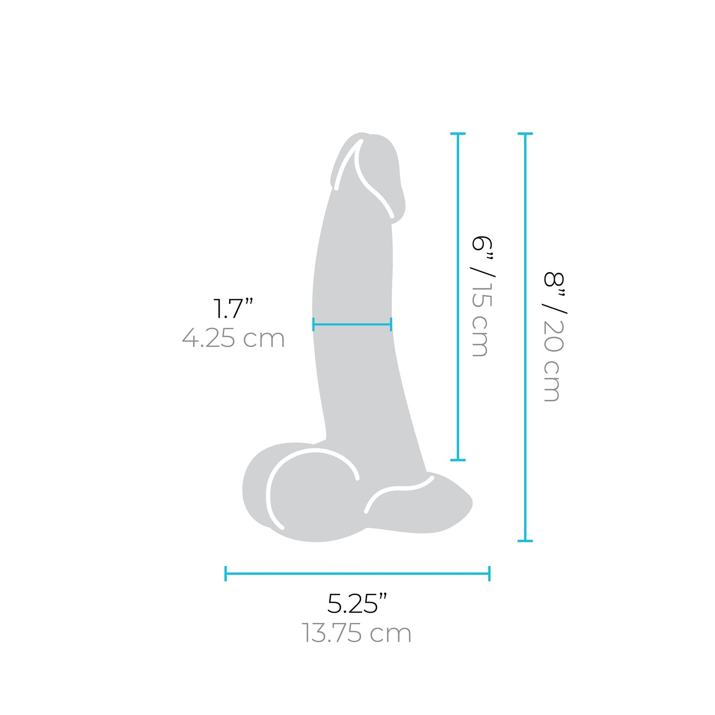 b-Vibe Slipskin Curvy 8-Inch Realistic Silicone Dildo