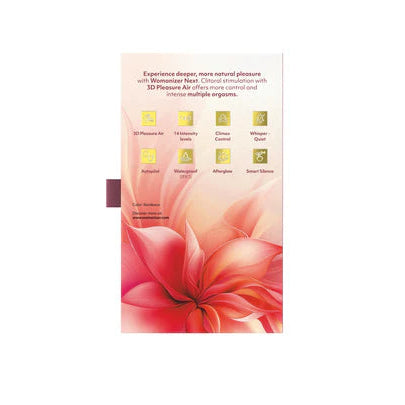 Womanizer Next air pressure stimulator with premium packaging and elegant design