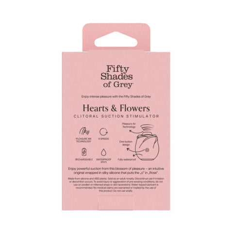 Fifty Shades Black Rose Clitoral Suction Stimulator 2.0