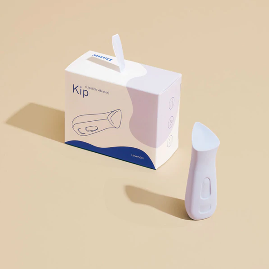Dame Kip lavender clitoral vibrator with lipstick-inspired shape