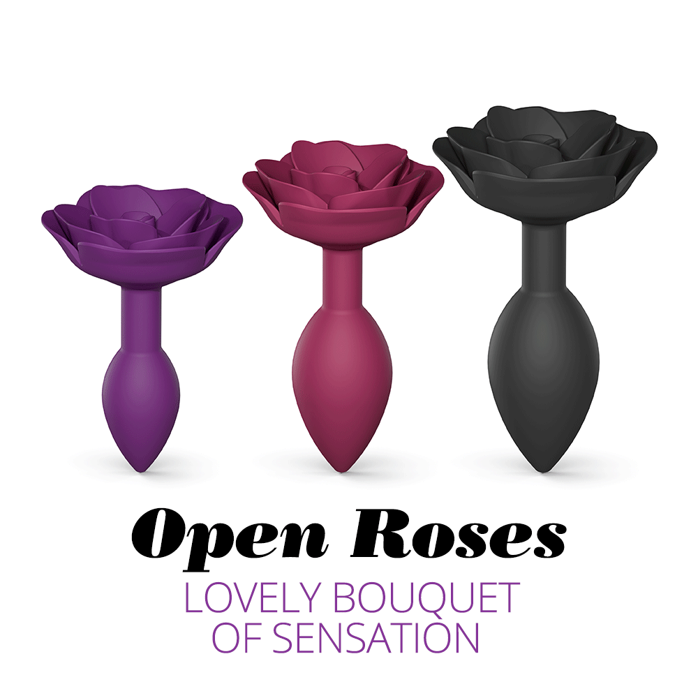 Love to Love Open Roses Silicone Butt Plug