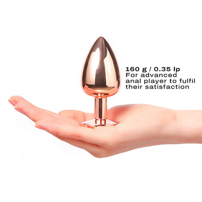 Dorcel Diamond Anal Plug – Black / Gold -  Large