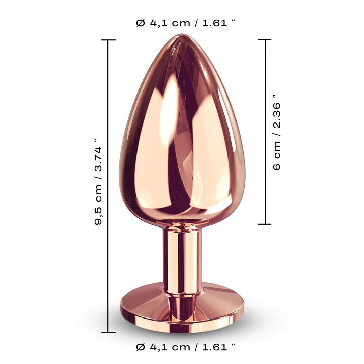 Dorcel Diamond Anal Plug – Black / Gold -  Large