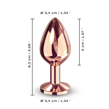 Dorcel Diamond Anal Plug – Black/ Gold - Medium