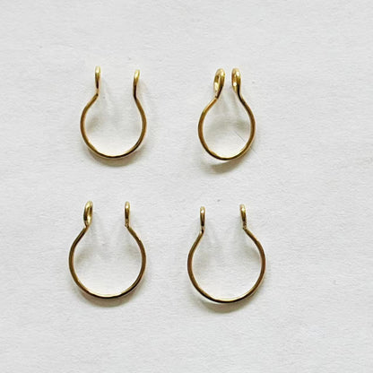 Minimalist Gold Nipple Rings – Non-Piercing