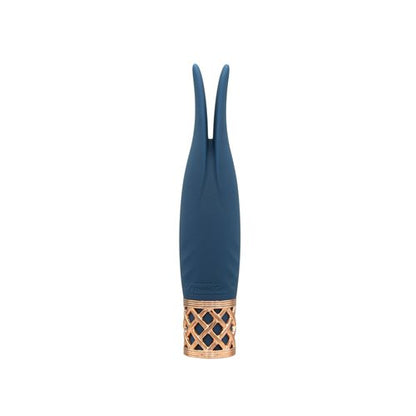Pillow Talk Secrets Playful Massager – Blue Rabbit-Ear Clitoral Vibrator with Rose Gold Detail