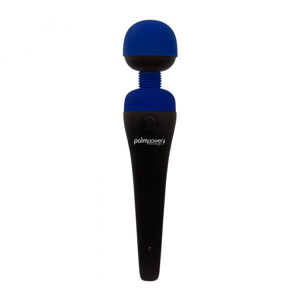 BMS Factory PalmPower Rechargeable Massager – Blue, Waterproof Cordless Silicone Wand
