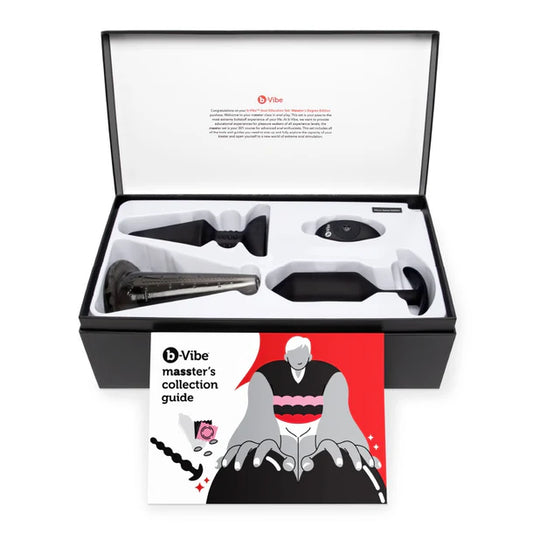 b-Vibe Masster's Degree Advanced Anal Set – 10-Piece Pro Anal Play Kit with Snug Plug, Rimming Plug XL, Gloves & More
