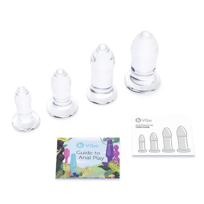 Beginner-Friendly Anal Trainer Set – 4 Sizes Glass Butt Plugs
