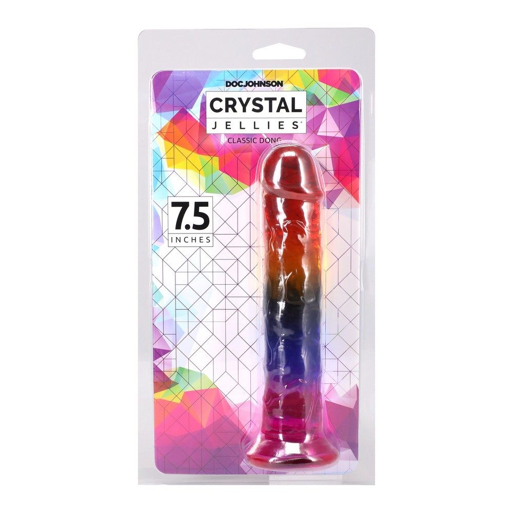Doc Johnson 7.5" Jellies Rainbow Dong