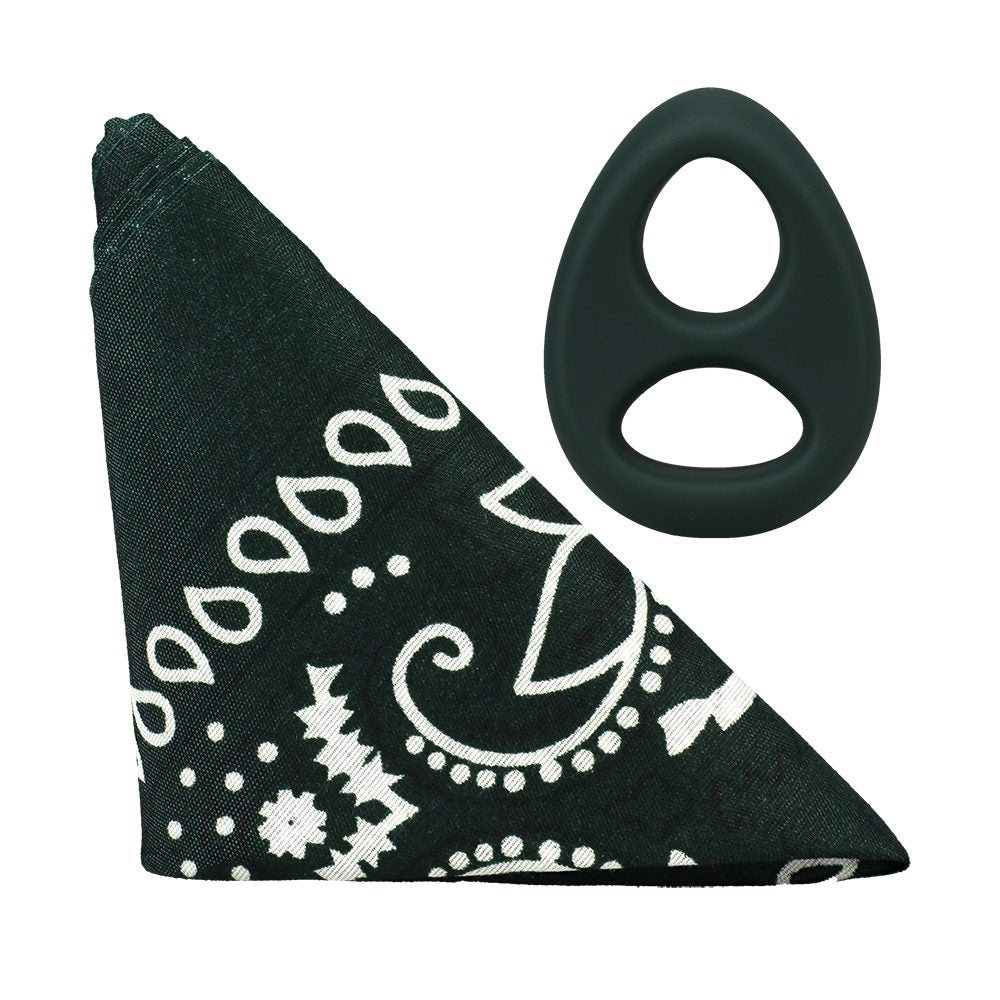 Doc Johnson The Code Silicone C-Ring with Bandana