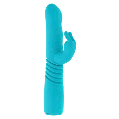 Evolved Bunny Hop thrusting rabbit vibrator dual motor waterproof rechargeable silicone vibrator