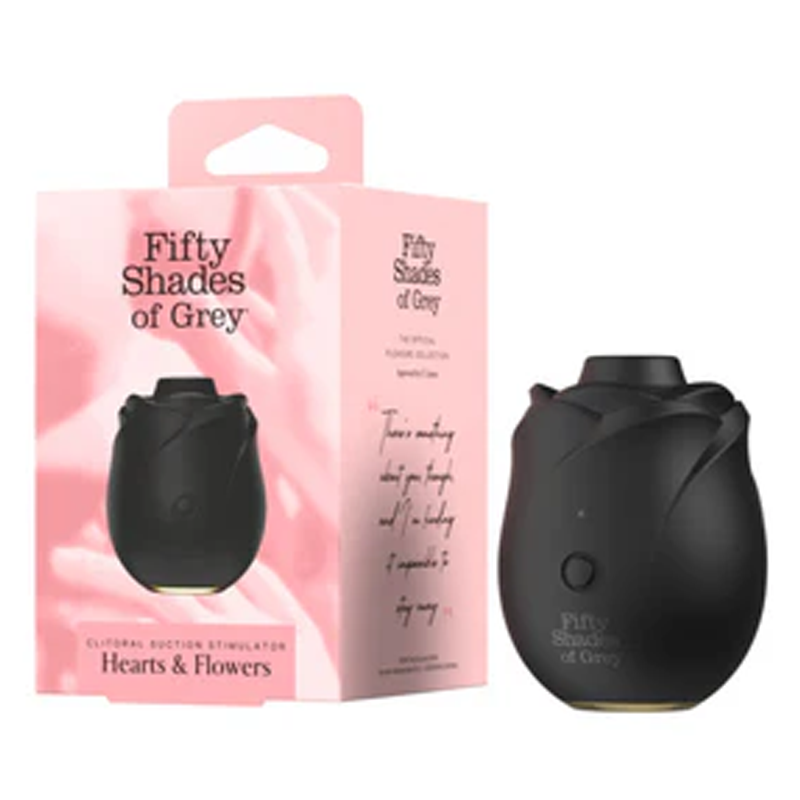 Fifty Shades Black Rose Clitoral Suction Stimulator 2.0