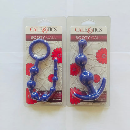 Bundle:CalExotics Booty Call X-10 Beads & Booty Beads-Purple