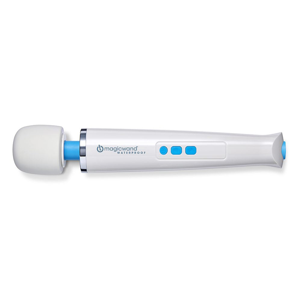Magic Wand Waterproof Rechargeable Vibrator with silicone head and flexible neck – made in Japan