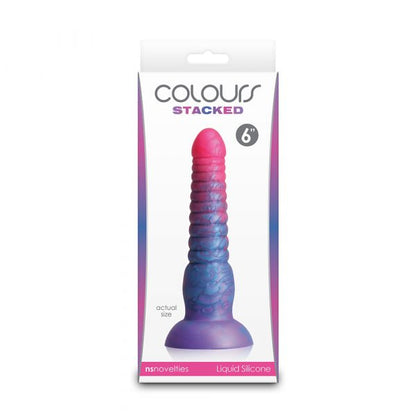 Colours Stacked Dildo 6" - Pink/Blue