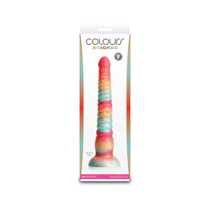Colours Stacked Dildo 9" - Red/Gold