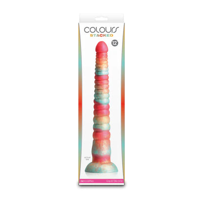 Colours Stacked Dildo 12" - Red/Gold
