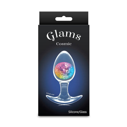 Silicone plug with internal glass marble in assorted starlight colors