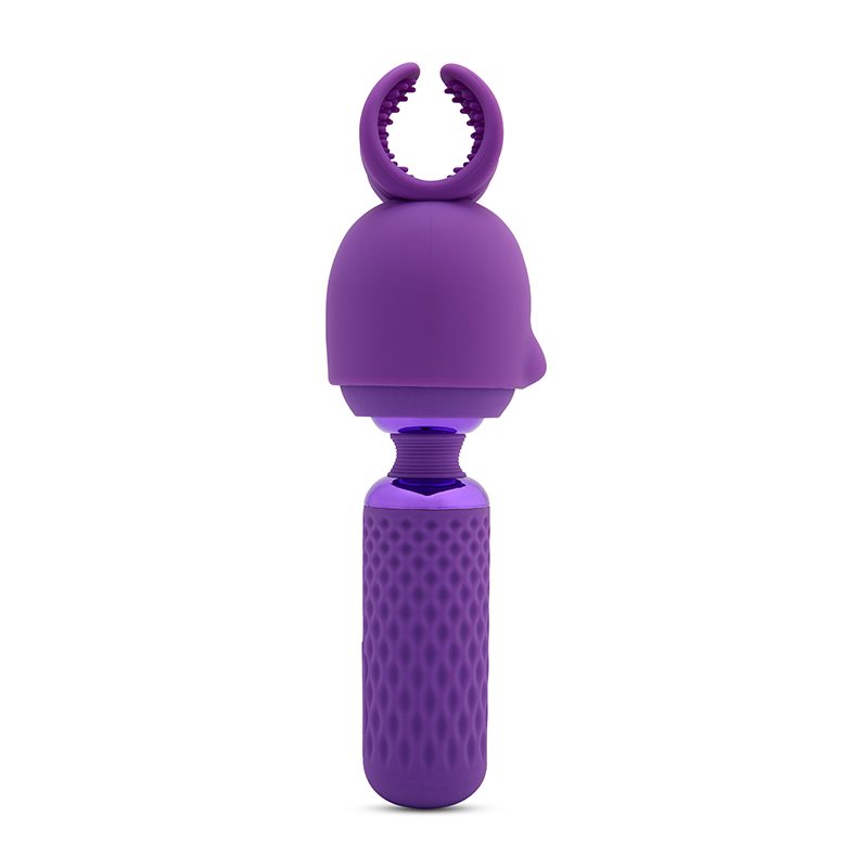 nü Sensuelle Nubii Harlow Wand – Compact Warming Vibrator with Flexible Head and Multi-Use Attachment