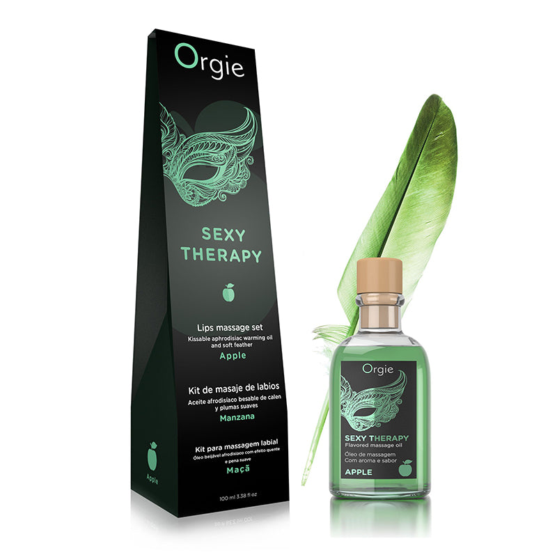 Kissable flavored massage oil kit for sensual foreplay – Orgie Sexy Lips