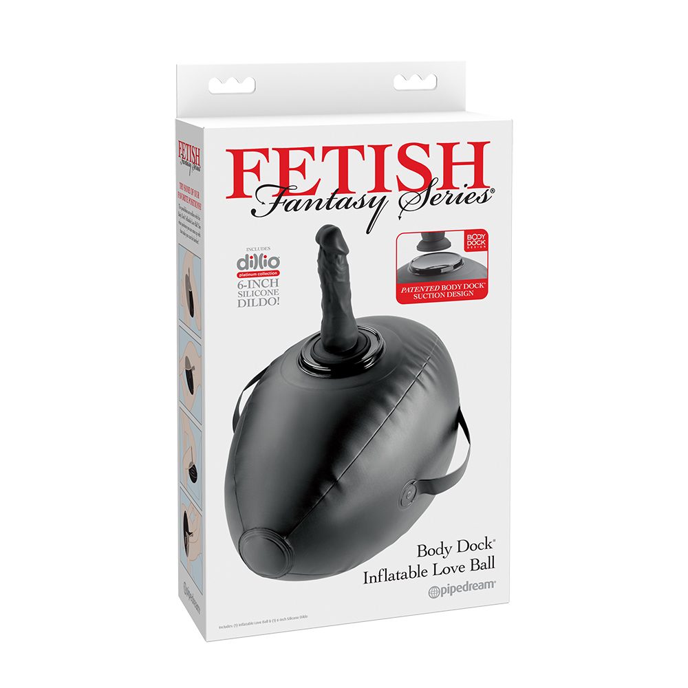 Body Dock Inflatable Love Ball with 6-Inch Silicone Dildo