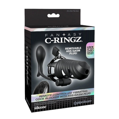 Vibrating Cock Blocker with Ass-Gasm Plug
