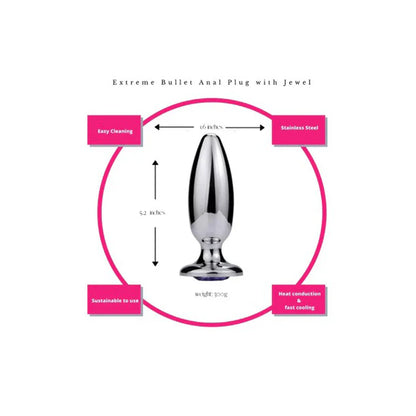 Extreme Bullet Anal Plug w/ Onyx Jewel