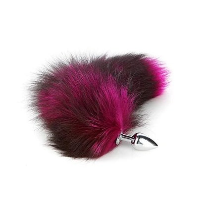 Real Fox Tail Plug - Large Stainless Steel