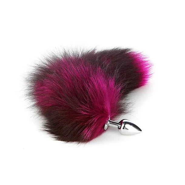 Real Fox Tail Plug - Large Stainless Steel
