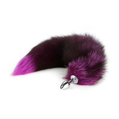 Real Fox Tail Plug - Large Stainless Steel