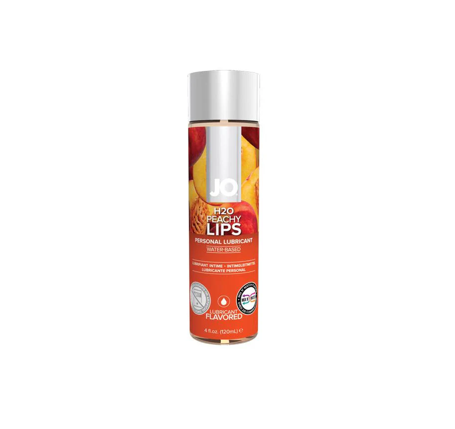 System JO H2O Peachy Lips Flavored Lubricant bottle 