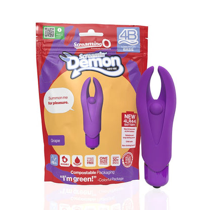 Screaming O 4B Demon mini vibrator with flexible horns and center bead