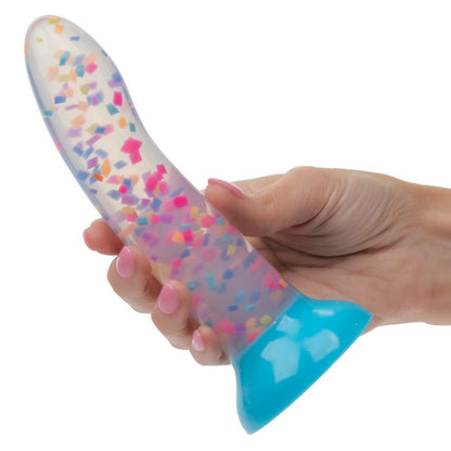 California Exotics Glow Stick Party glow-in-the-dark Liquid Silicone dildo with suction cup
