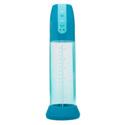 CalExotics Optimum Series Rechargeable Advanced Waterproof Pump – automatic suction penis pump with silicone donut and clear measurement cylinder