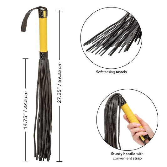 Boundless Flogger textured handle vegan leather tassels BDSM impact play beginner-friendly
