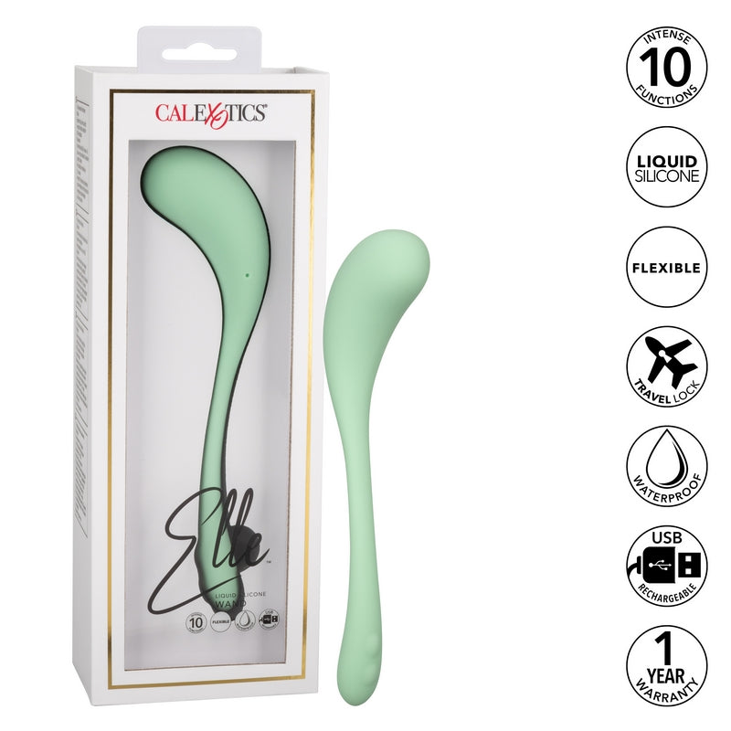 CalExotics Elle Liquid Silicone Wand Vibrator – Flexible Silicone Wand with Tip Vibration | PurpleNight.ca