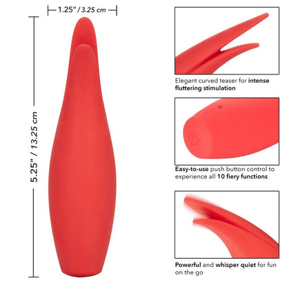 Red Hot Sizzle Vibrator – Curved Silicone Teaser