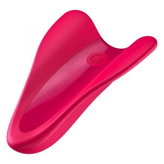 Satisfyer High Fly Finger Vibrator in mint green with curved wing design
