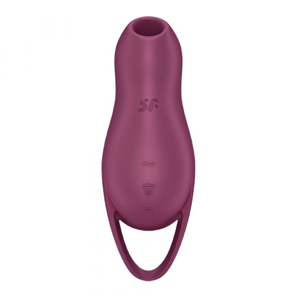 Satisfyer Pocket Pro 1 – Mint travel-sized air pulse and vibration clitoral stimulator with ergonomic ring handle