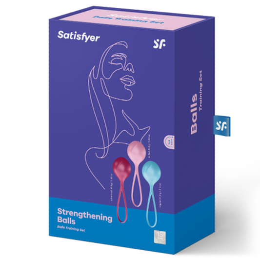 Satisfyer V Balls – 3-Piece Kegel Training Set with Graduated Weights for Pelvic Floor Strengthening