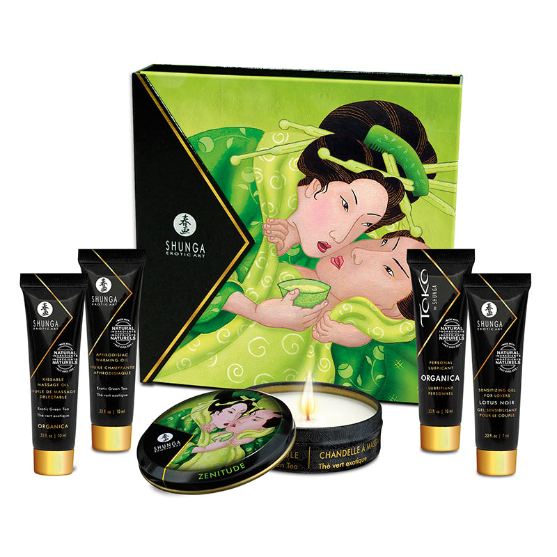 Shunga Geisha’s Secrets Organica Kit – Exotic Green Tea Travel Set
