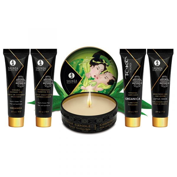 Shunga Geisha’s Secrets Organica Kit – Exotic Green Tea Travel Set