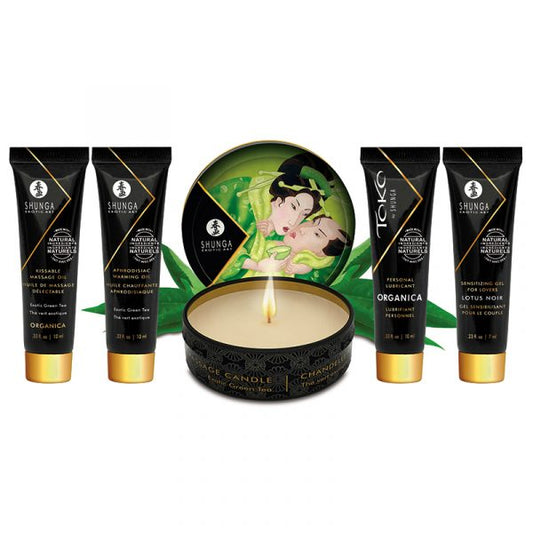 Shunga Geisha’s Secrets Organica Kit – Exotic Green Tea Travel Set